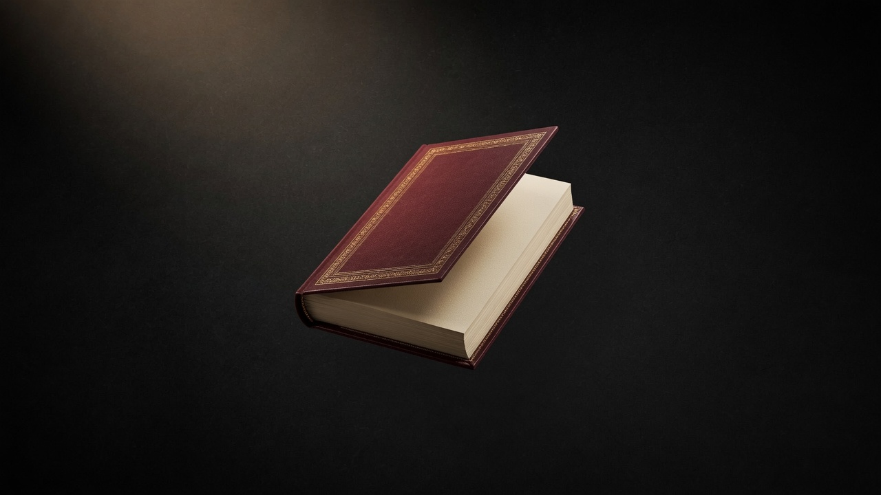 An open blank book ready for your story
